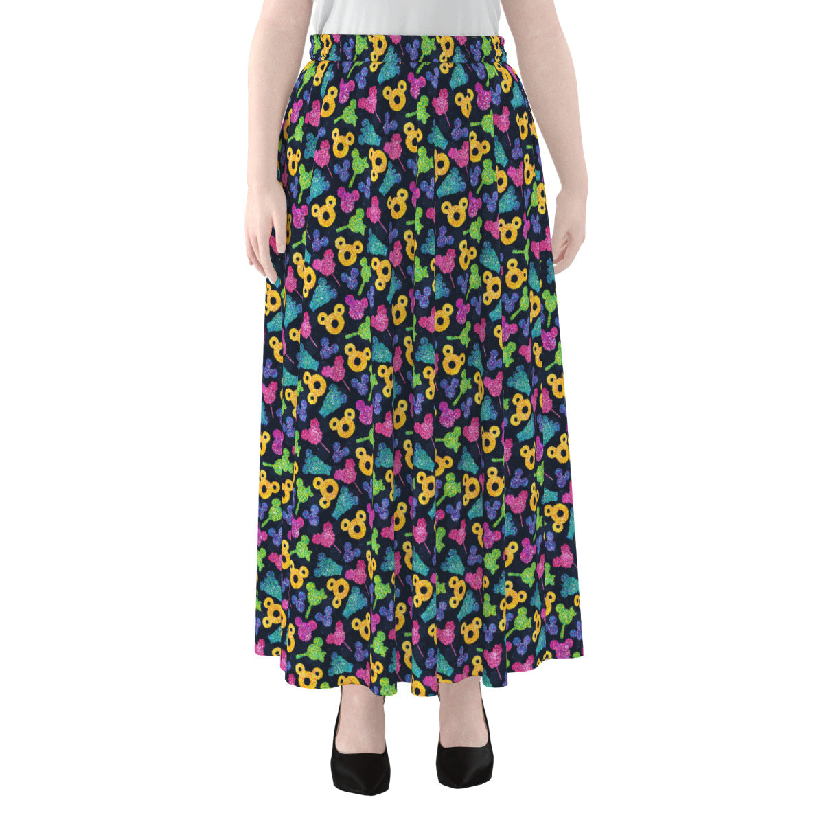 Glitter Park Snacks Women's Maxi Chiffon Skirt