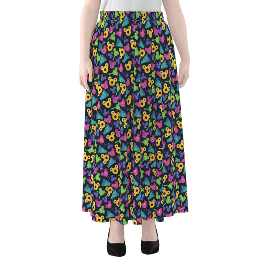 Glitter Park Snacks Women's Maxi Chiffon Skirt