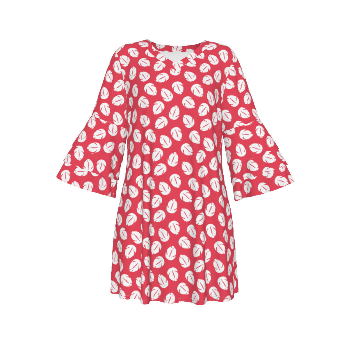 Lilo's Dress Women's Stacked Ruffle Sleeve Dress