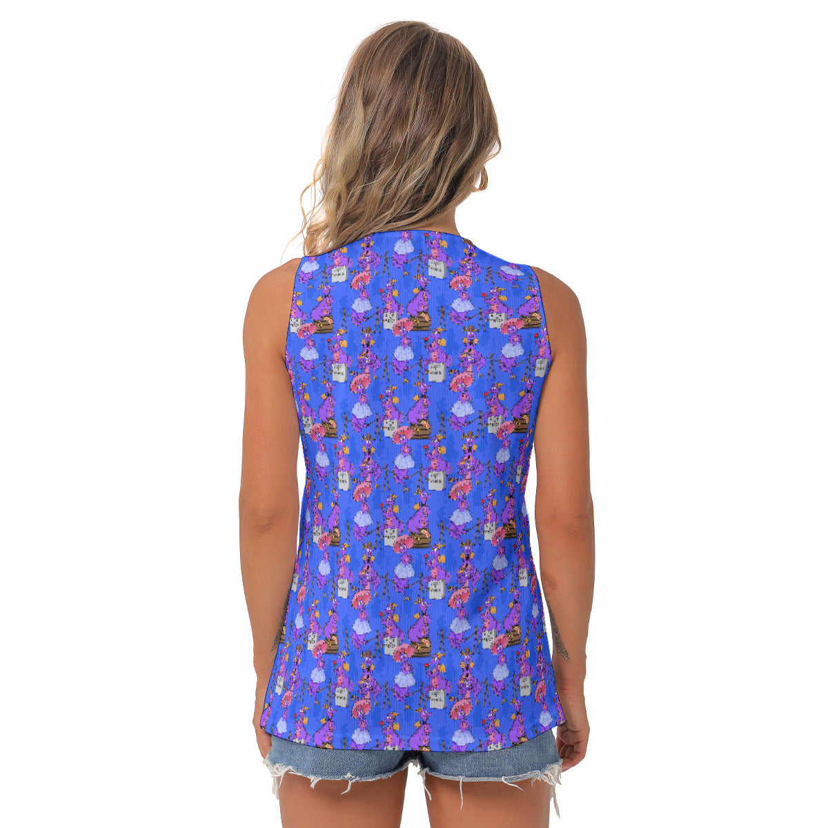 Haunted Mansion Figment Women's Sleeveless V-Neck Top