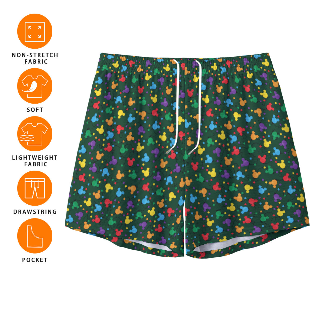 Christmas Lights Unisex Pocket Shorts
