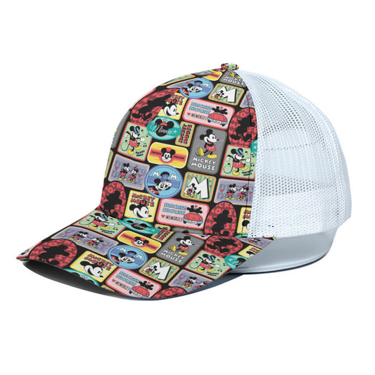 Mickey Stickers Unisex Trucker Hat With White Half Mesh