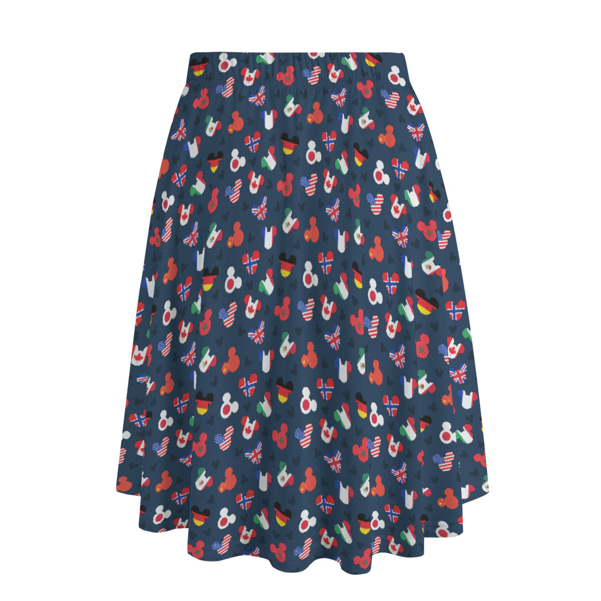 Mickey Flags Women's Long Maxi Skirt With Pockets
