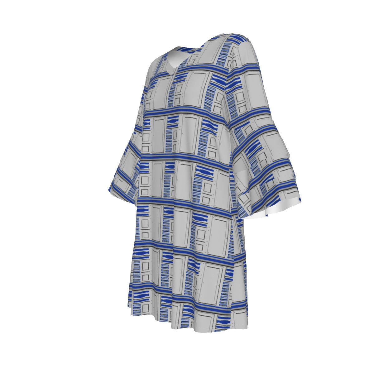 R2-D2 Women's Stacked Ruffle Sleeve Dress