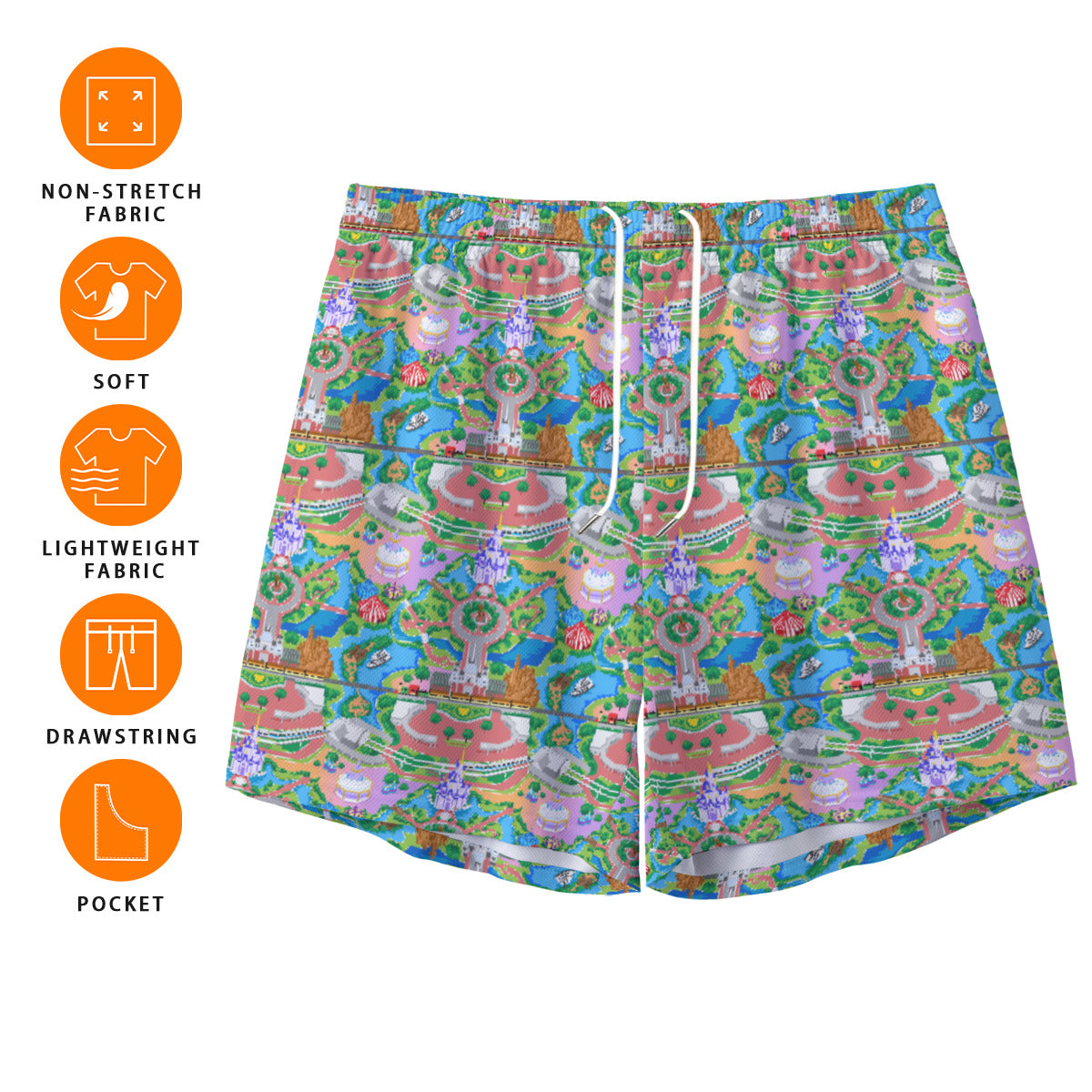 Park Map Unisex Pocket Shorts