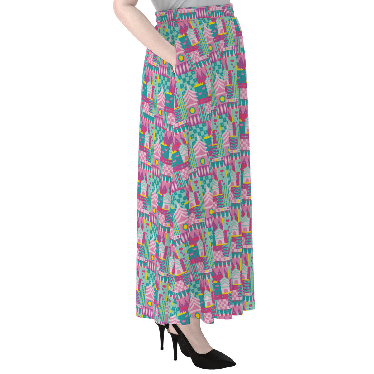 Small World Women's Maxi Chiffon Skirt