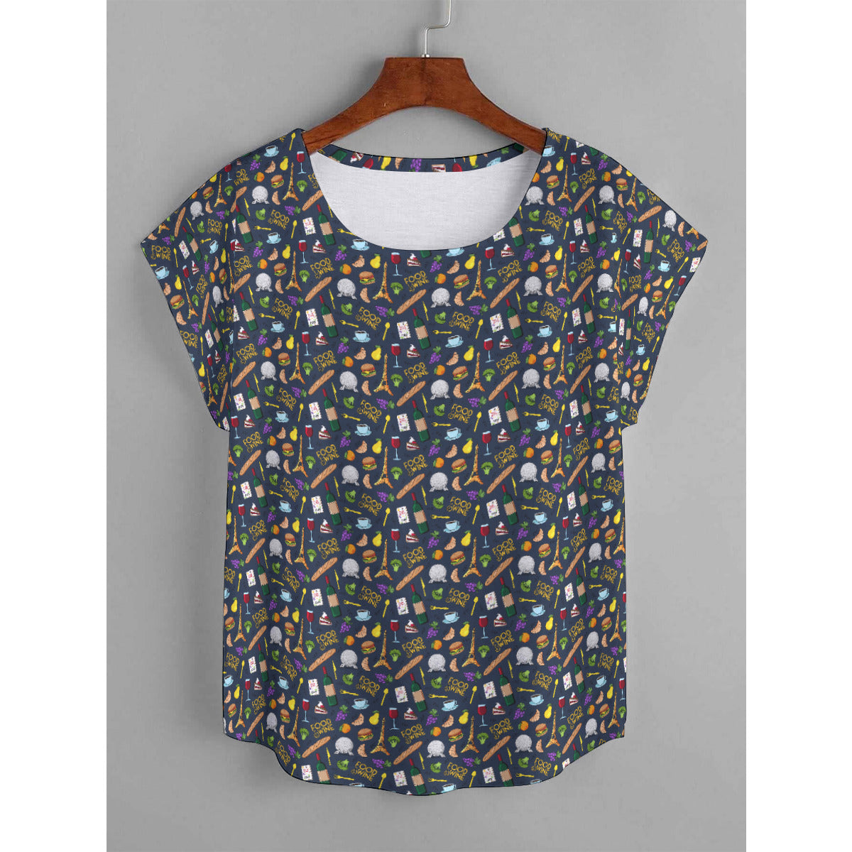 Food & Wine Plus Size Women's Curved Hem T-shirt