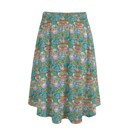 Park Map Women's Long Maxi Skirt With Pockets