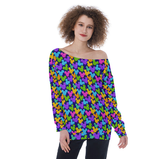 Park Balloons Oversized Women's Off-Shoulder Sweatshirt