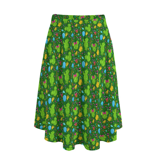 Flower And Garden Women's Long Maxi Skirt With Pockets