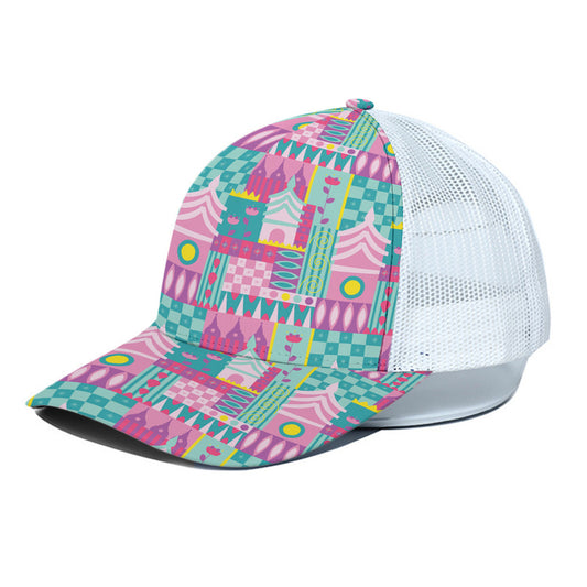 Small World Unisex Trucker Hat With White Half Mesh