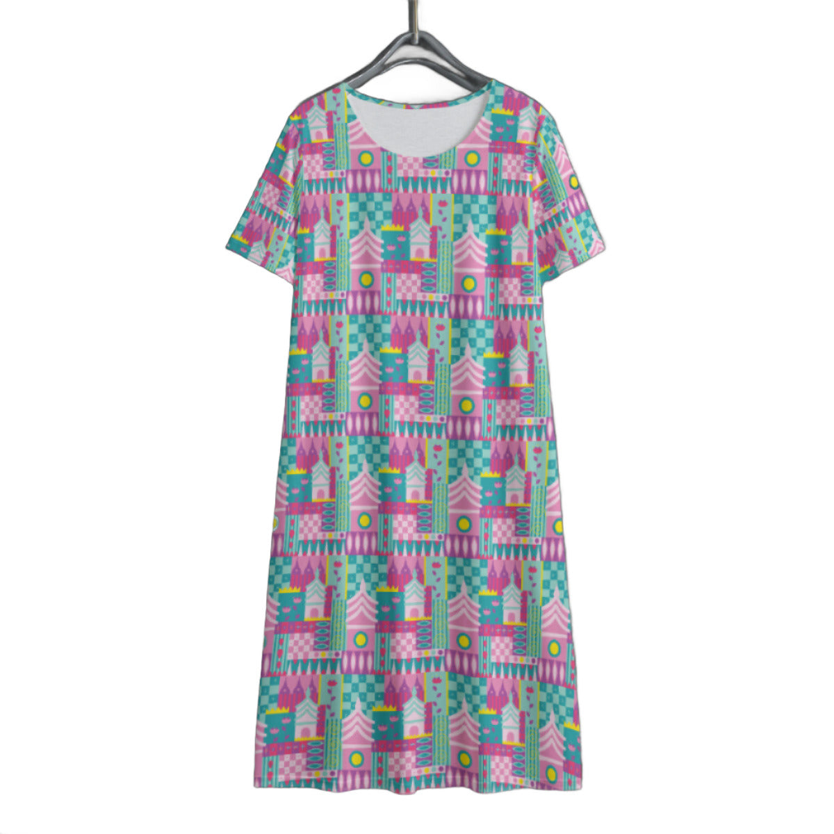 Small World Women's Swing Dress With Short Sleeve