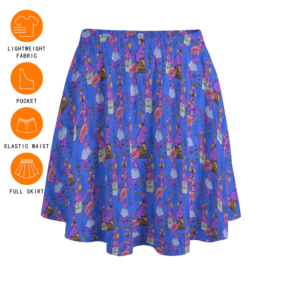Haunted Mansion Figment Women's Skirt With Pockets