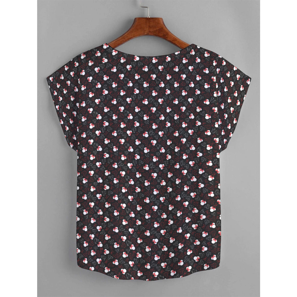 Mickey And Minnie Dots Plus Size Women's Curved Hem T-shirt