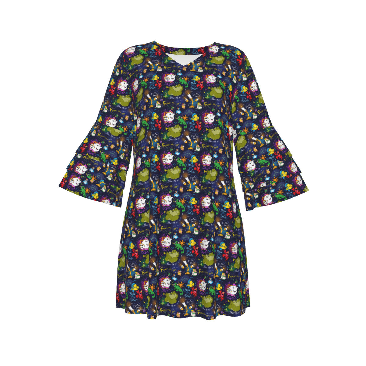 Sidekicks Women's Stacked Ruffle Sleeve Dress