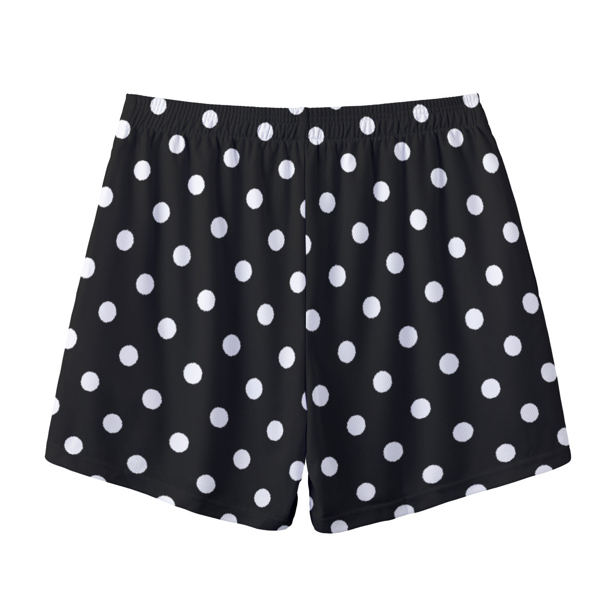 Black With White Polka Dots Unisex Pocket Shorts