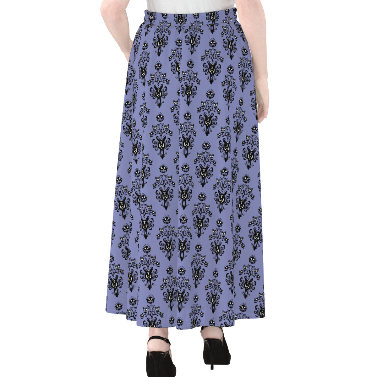 Haunted Mansion Wallpaper Women's Maxi Chiffon Skirt