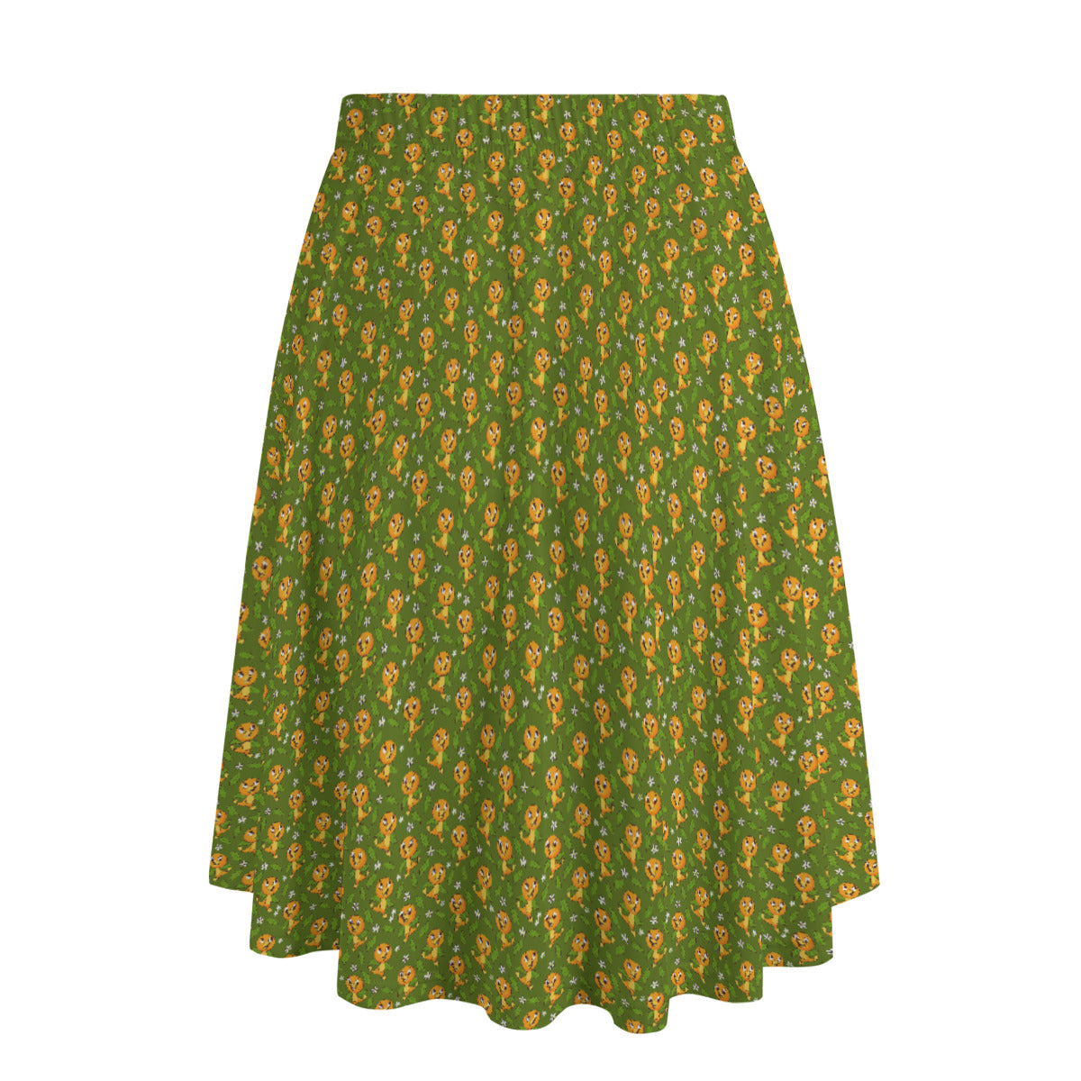 Orange Bird Women's Long Maxi Skirt With Pockets