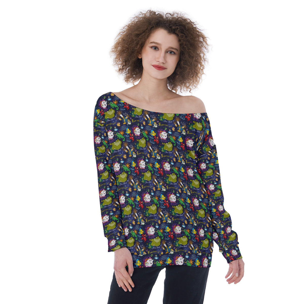 Sidekicks Oversized Women's Off-Shoulder Sweatshirt
