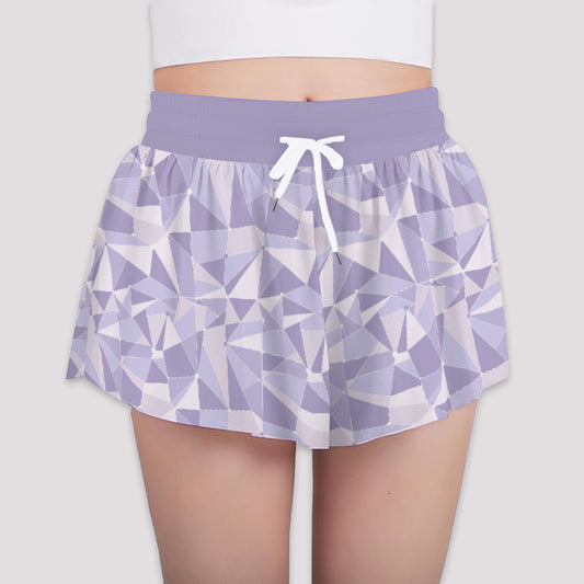 Purple Wall Girls' Sports Shorts