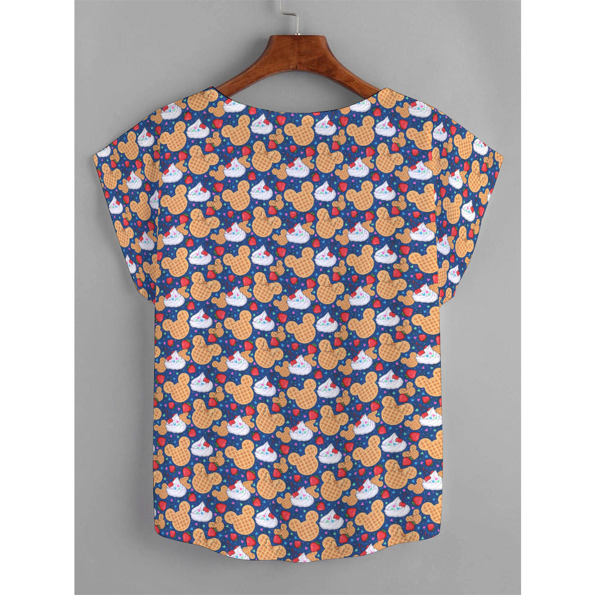 Waffles Plus Size Women's Curved Hem T-shirt