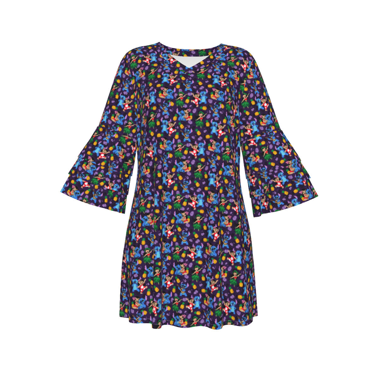 Island Friends Women's Stacked Ruffle Sleeve Dress