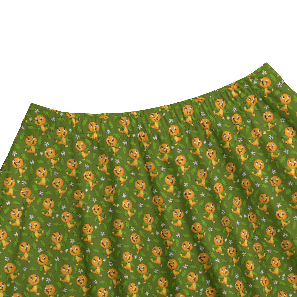 Orange Bird Women's Long Maxi Skirt With Pockets