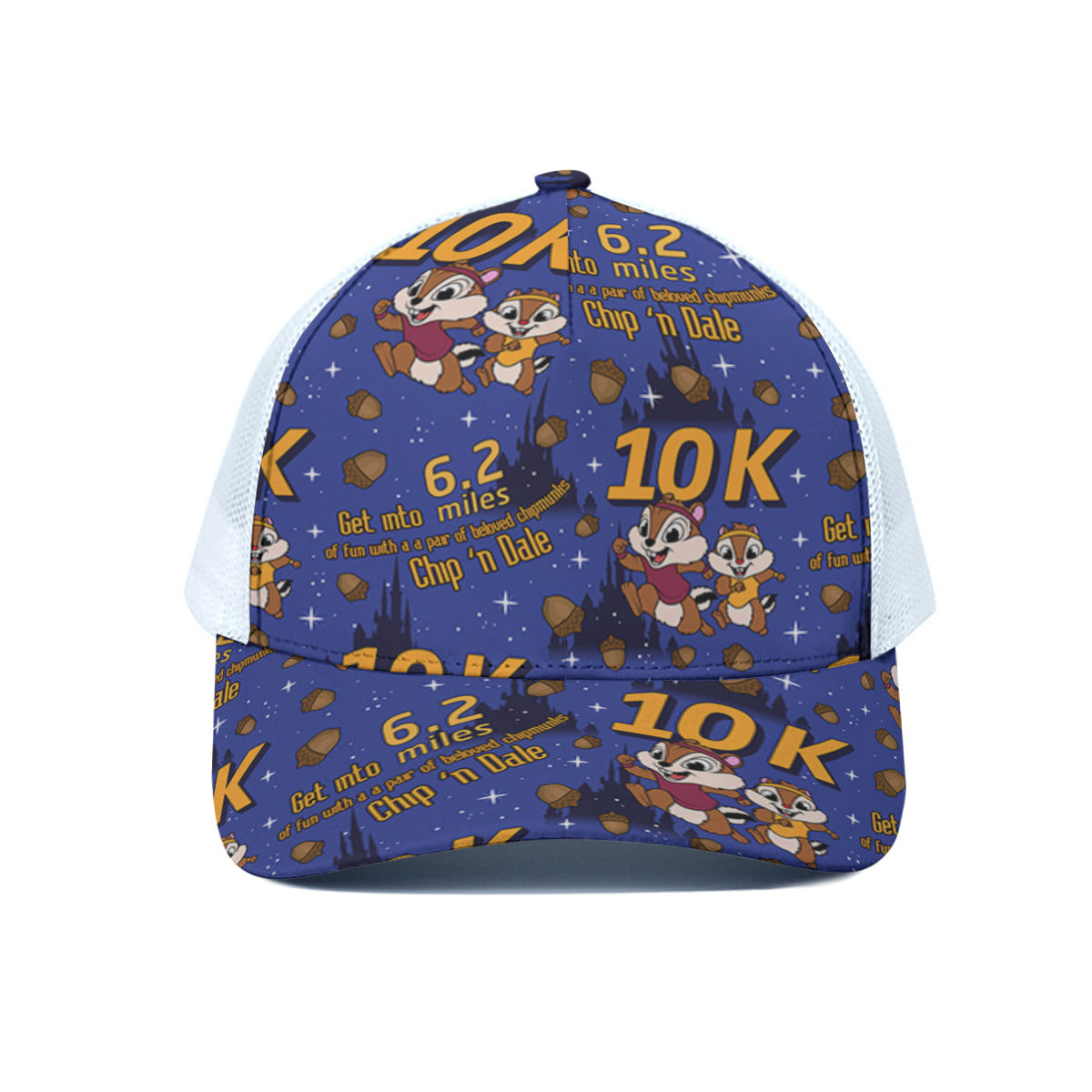 Chip And Dale 10K Unisex Trucker Hat With White Half Mesh