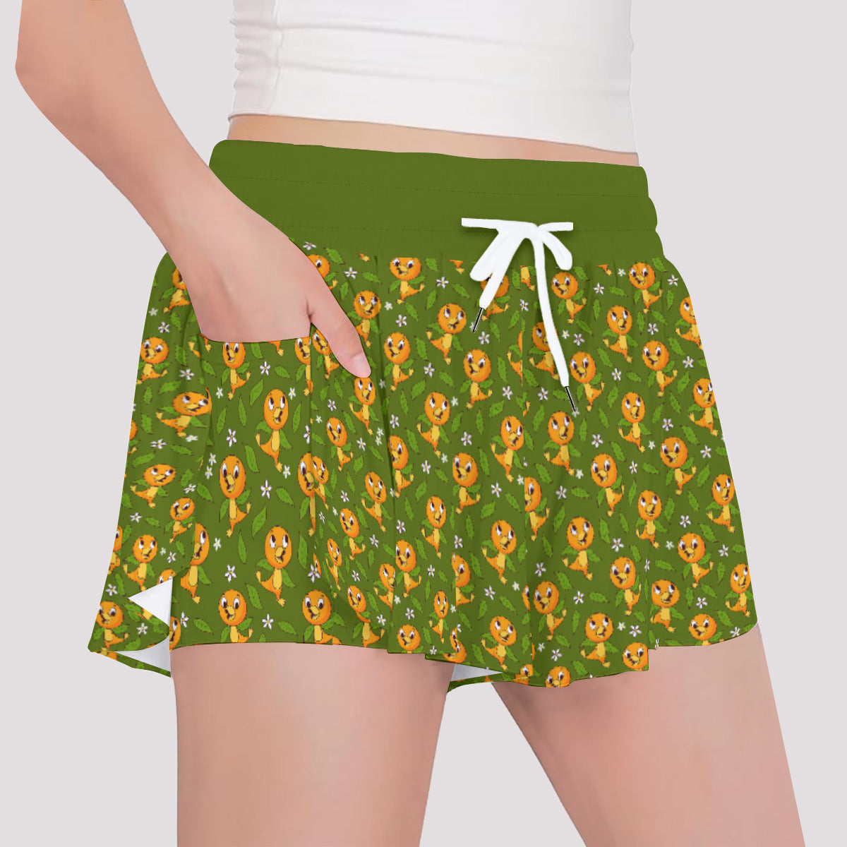 Orange Bird Girls' Sports Shorts