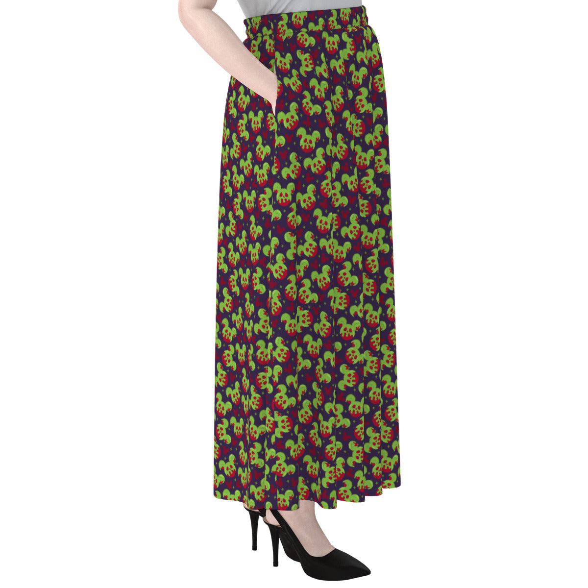 Magical Evil Apple Women's Maxi Chiffon Skirt