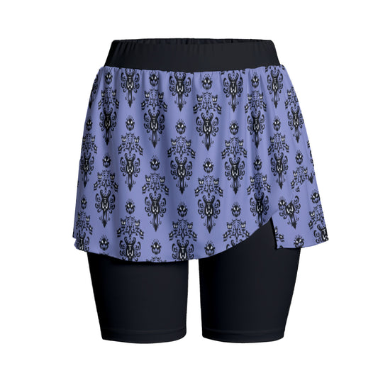 Haunted Mansion Wallpaper Women's Sports Skorts