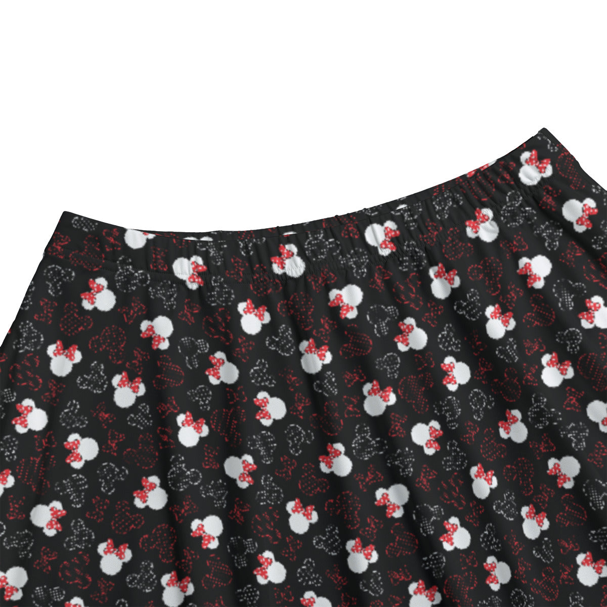 Mickey And Minnie Dots Women's Long Maxi Skirt With Pockets
