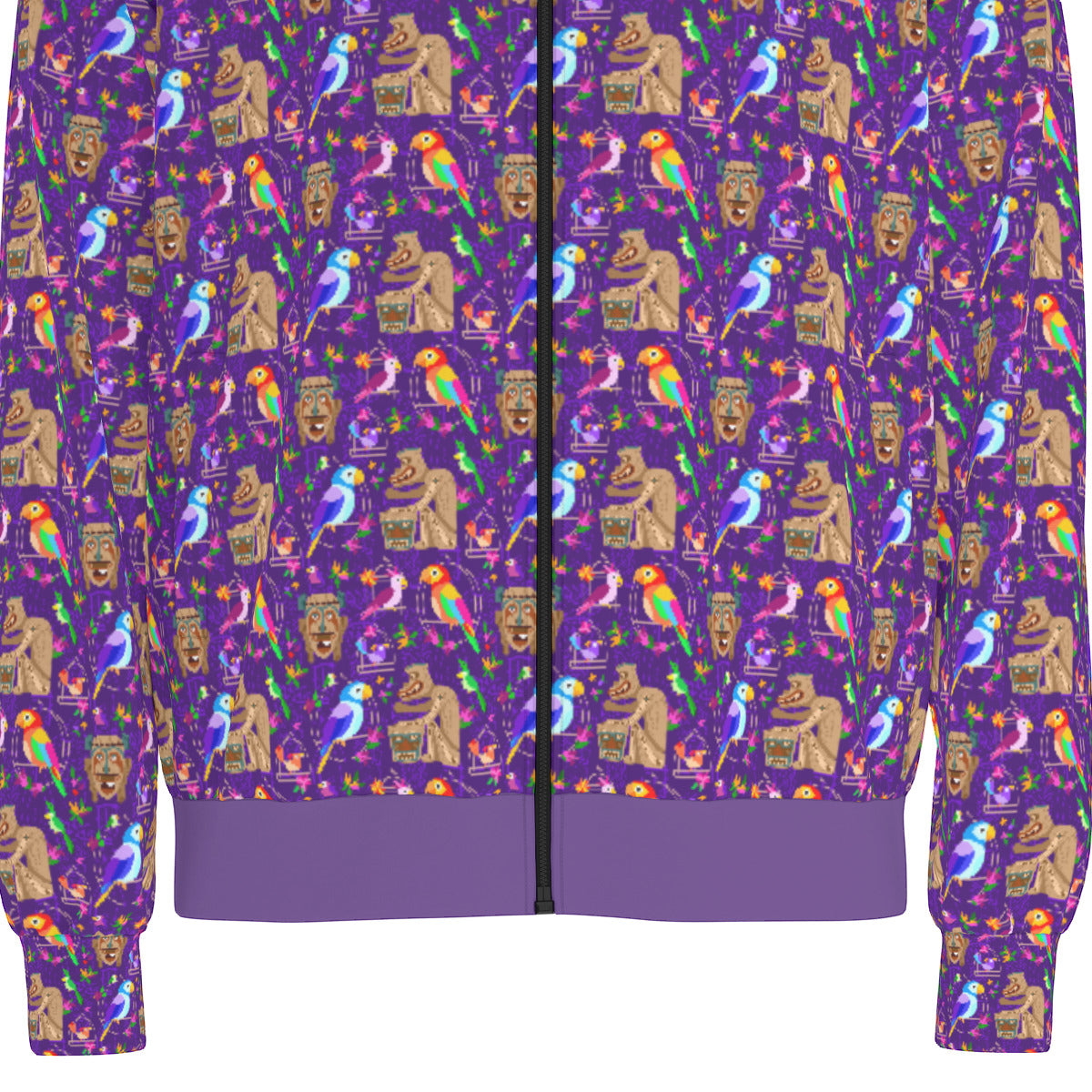 Tiki Plays The Drums Unisex Stand Collar Jacket