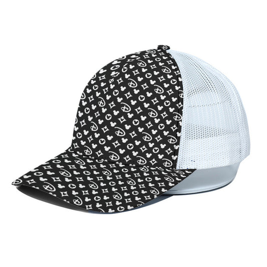 Designer Unisex Trucker Hat With White Half Mesh