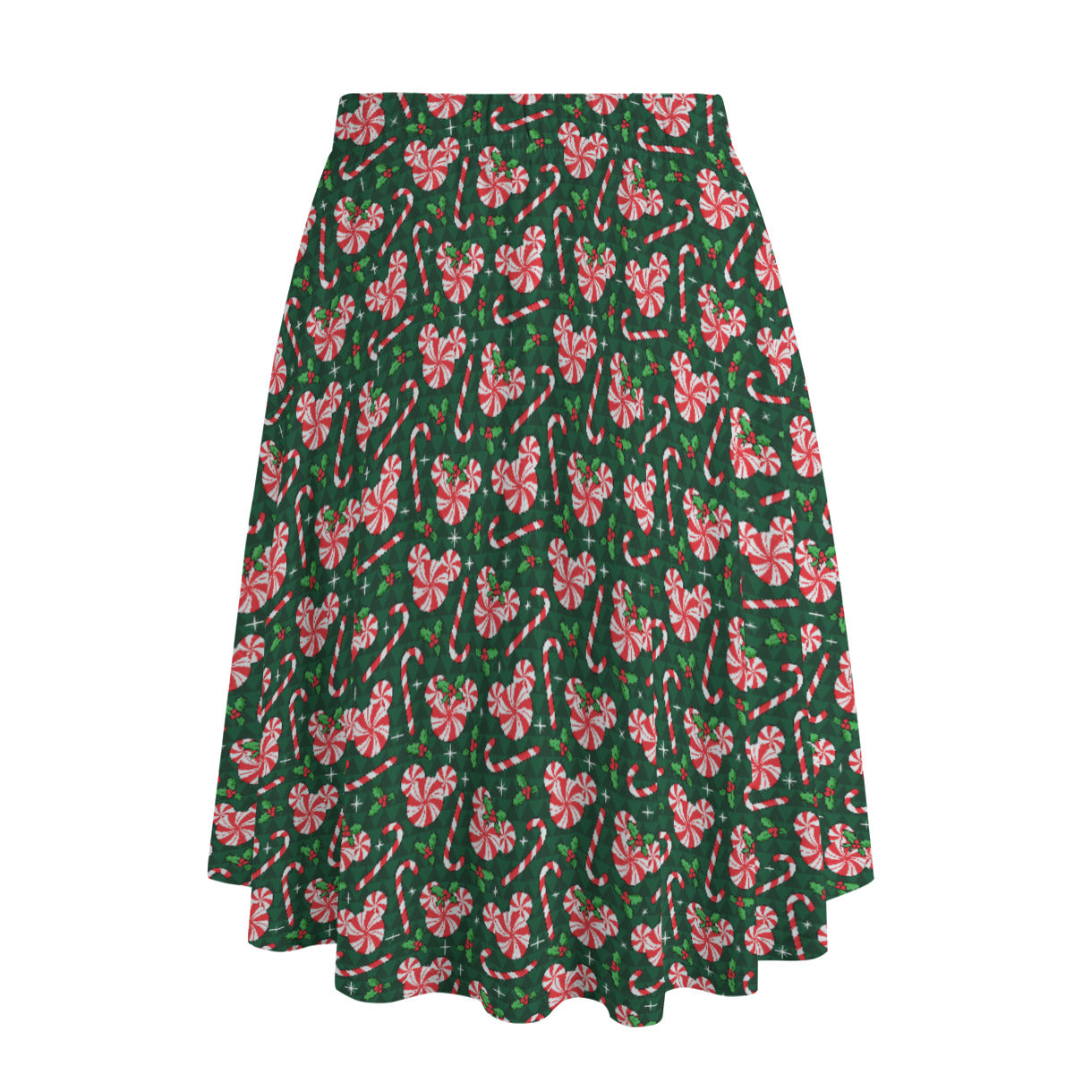 Christmas Peppermints Women's Long Maxi Skirt With Pockets