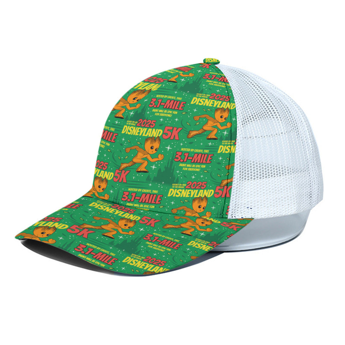 Disneyland 5K Unisex Trucker Hat With White Half Mesh