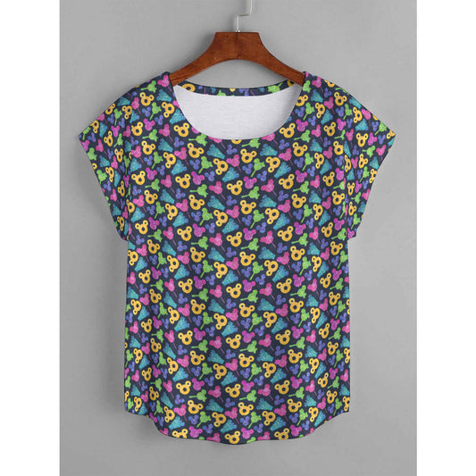 Glitter Park Snacks Plus Size Women's Curved Hem T-shirt