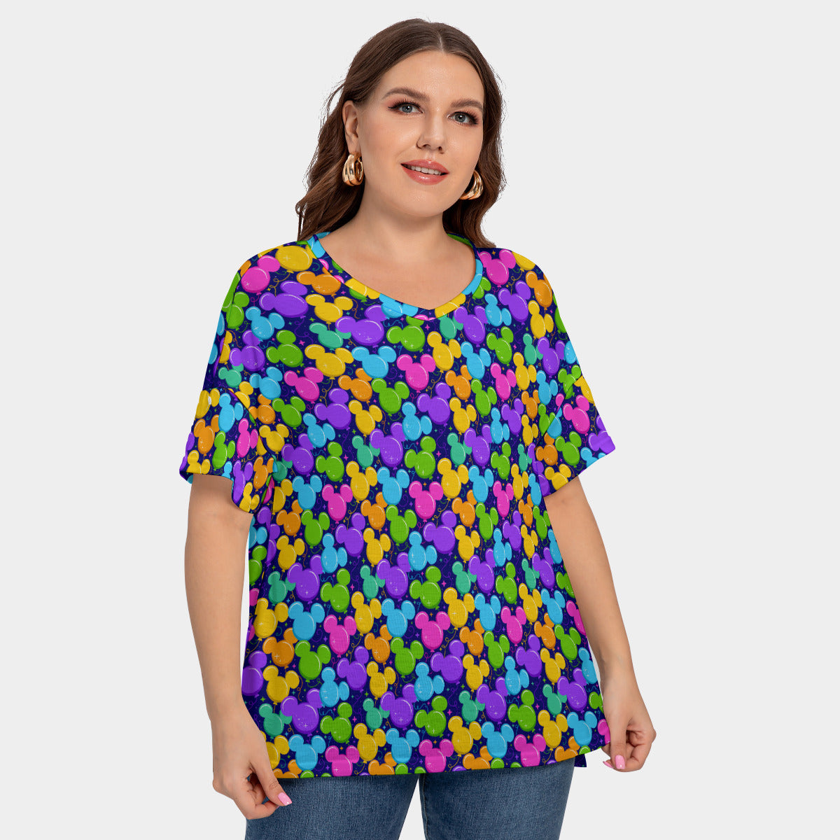 Park Balloons Women's Plus Size Short Sleeve T-shirt With Sleeve Loops