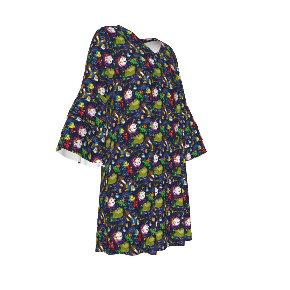 Sidekicks Women's Stacked Ruffle Sleeve Dress