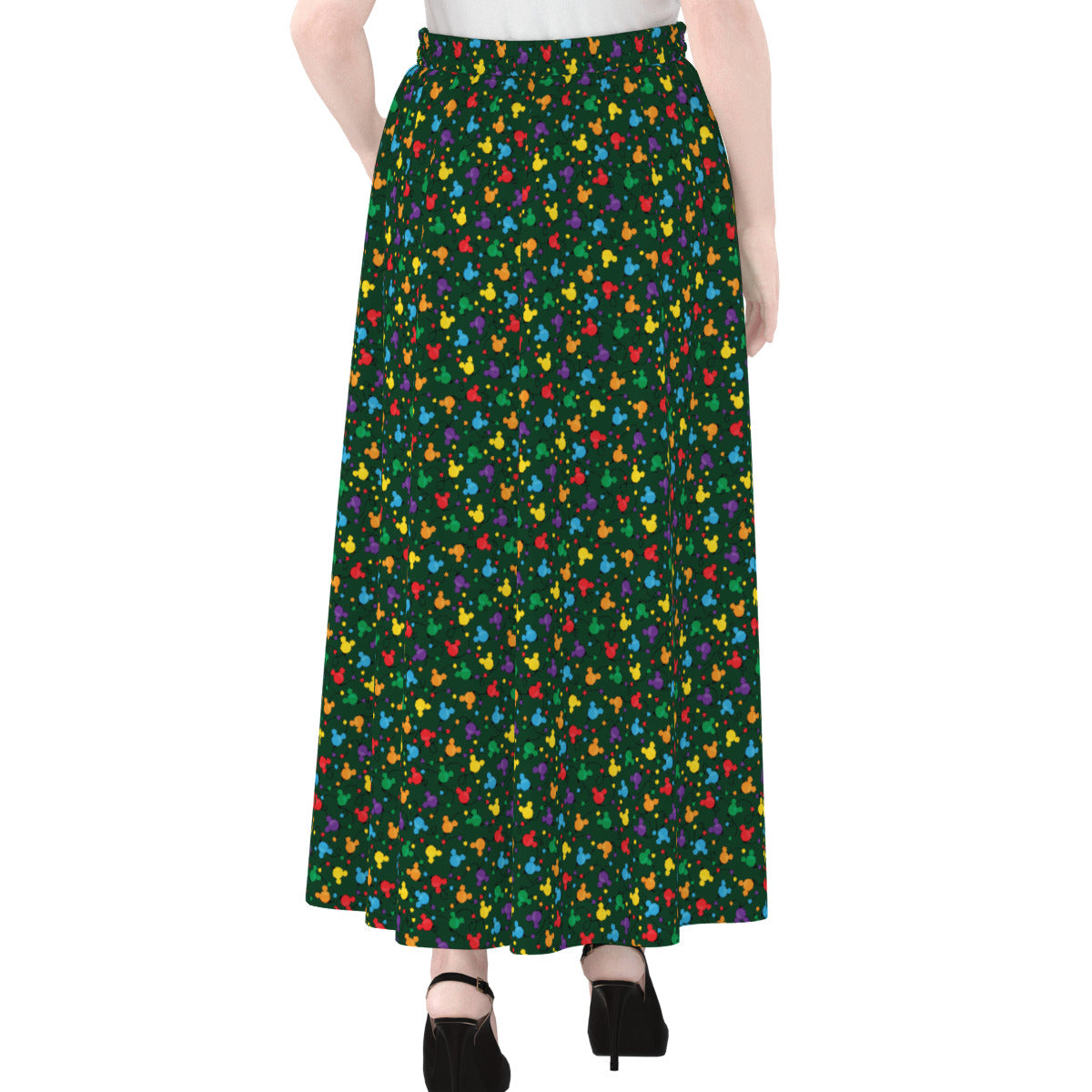 Christmas Lights Women's Maxi Chiffon Skirt