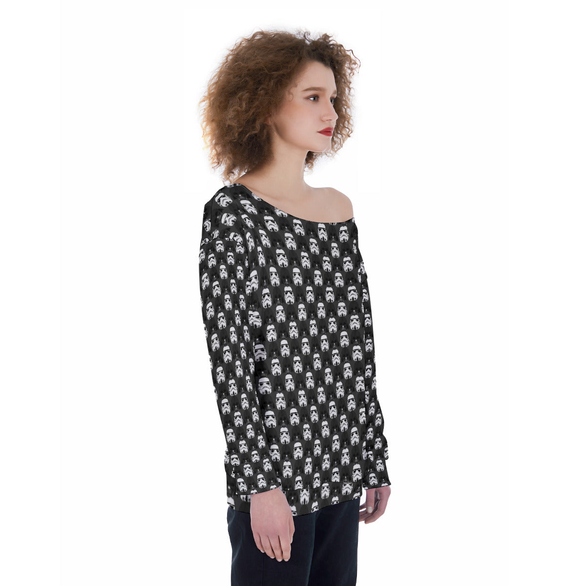 Star Wars Dark Side Oversized Women's Off-Shoulder Sweatshirt