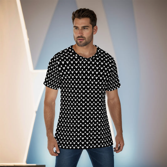 Black With White Mickey Polka Dots Unisex T-Shirt