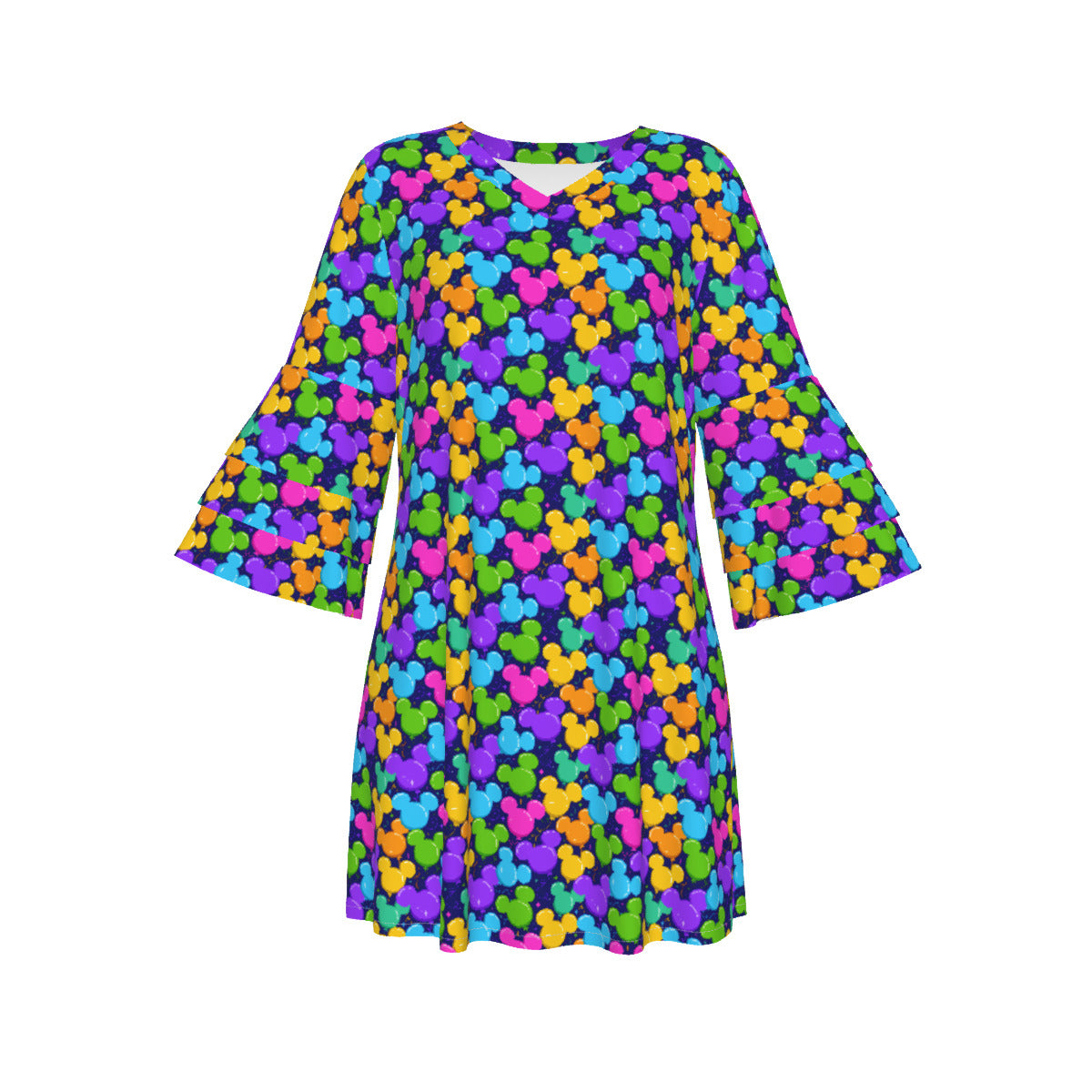 Park Balloons Women's Stacked Ruffle Sleeve Dress