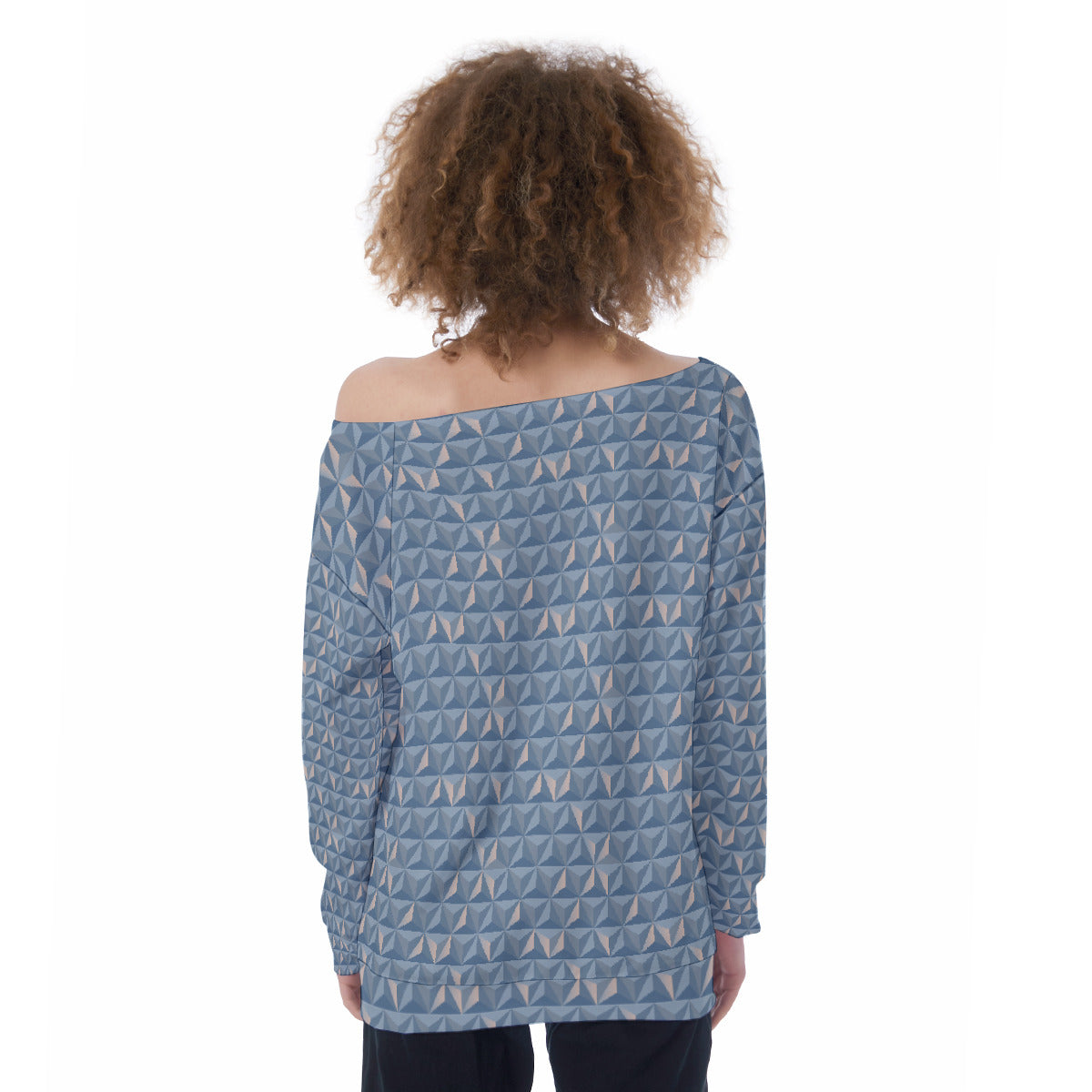 World Traveler Oversized Women's Off-Shoulder Sweatshirt