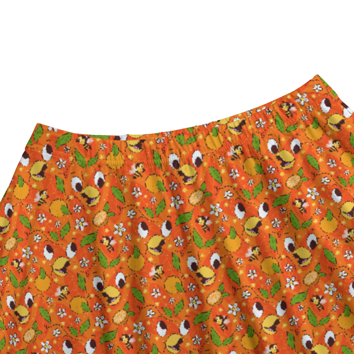 Orange Bird Women's Skirt With Pockets