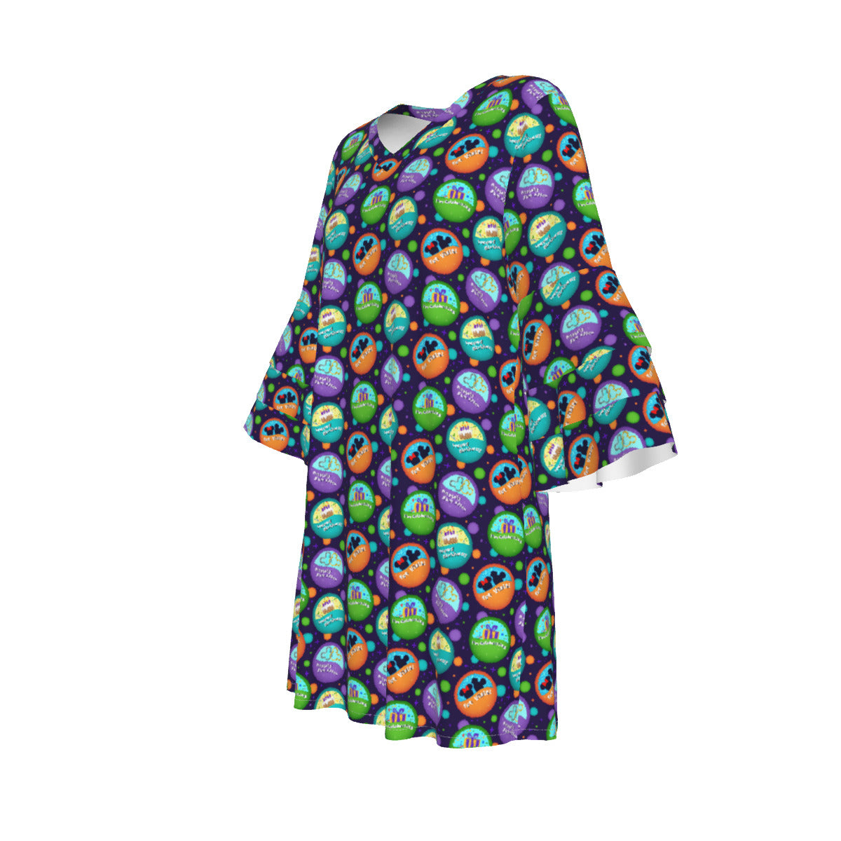 Button Collector Women's Stacked Ruffle Sleeve Dress