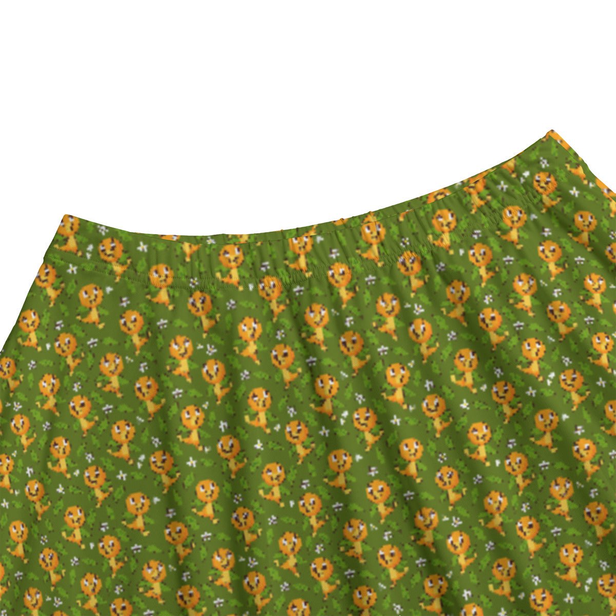 Orange Bird Women's Skirt With Pockets