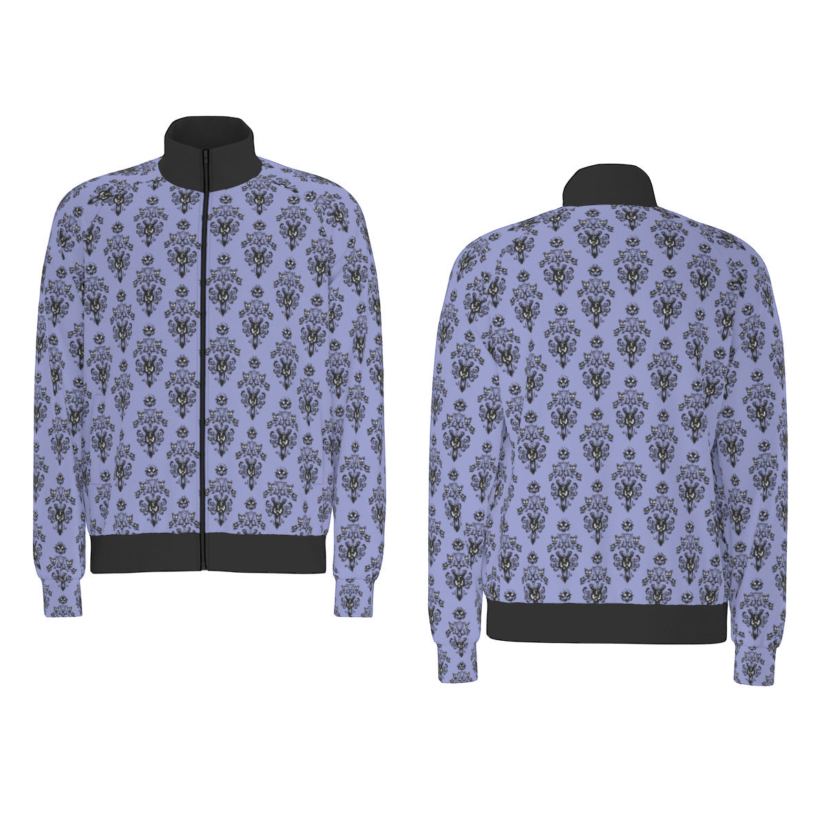 Haunted Mansion Wallpaper Unisex Stand Collar Jacket