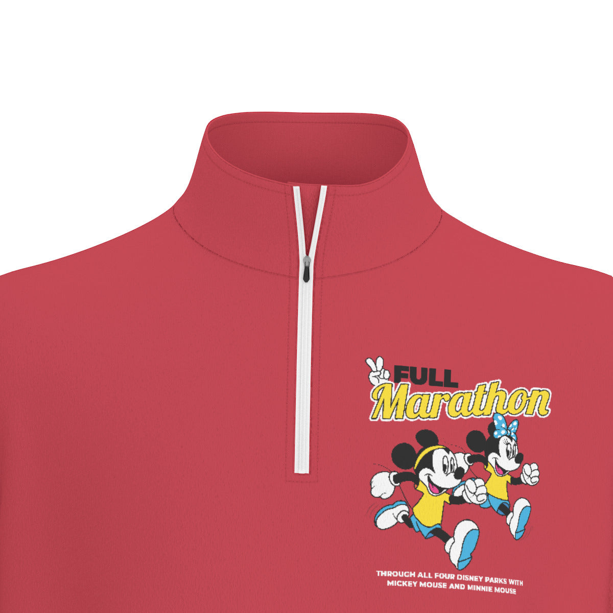 Mickey And Minnie Marathon Men's Athletic Long Sleeve Jacket