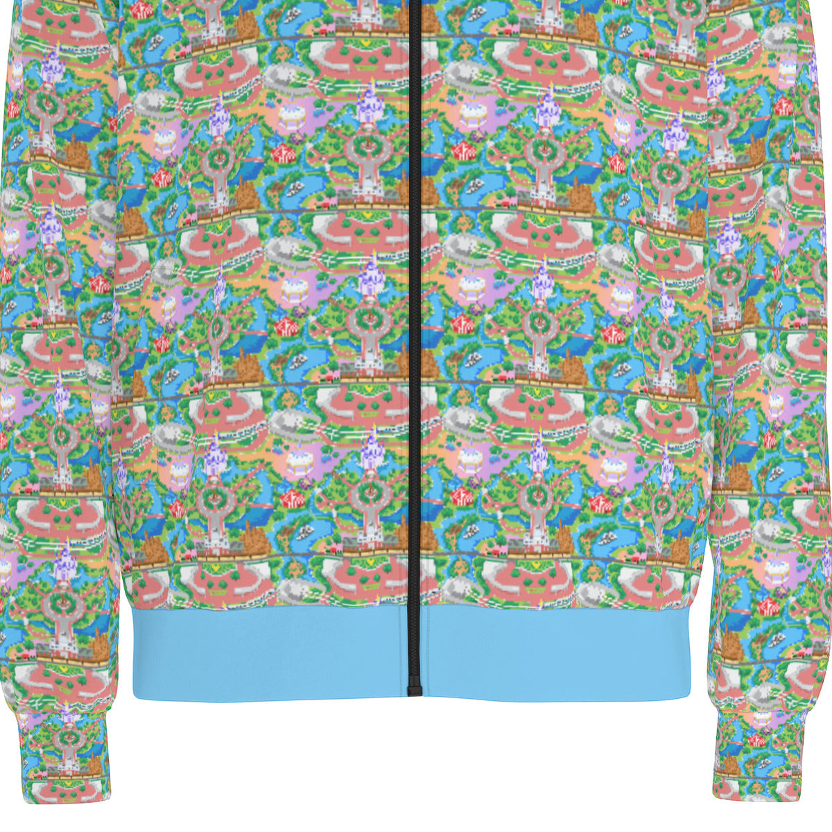 Park Map Unisex Stand Collar Jacket